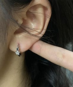 Circle Star Ear Clips for Women - Unique Light Luxury Earrings, High-End Niche Design, Sweet & Cool Ear Accessories