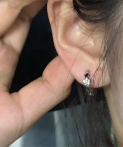 Circle Star Ear Clips for Women - Unique Light Luxury Earrings, High-End Niche Design, Sweet & Cool Ear Accessories