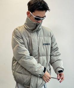 Classic Bread Down Jacket for Men - Roaring Beast Design, Warm and Stylish Winter Outerwear