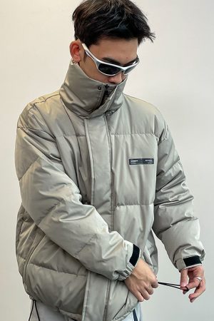 Classic Bread Down Jacket for Men - Roaring Beast Design, Warm and Stylish Winter Outerwear