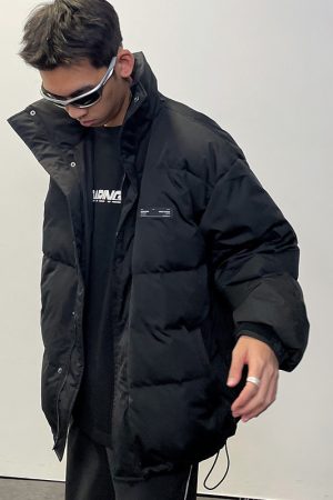 Classic Bread Down Jacket for Men - Roaring Beast Design, Warm and Stylish Winter Outerwear