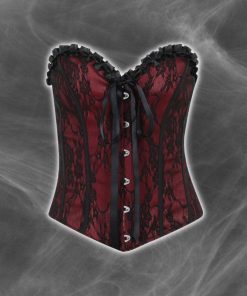 Classic Outfits Ideas, Fall Outfits Skirts Boots - Victorian Goth Ribbon Detailed Corset Top