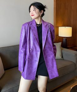 Clean Outfits Aesthetic, Blair Waldorf - Crocodile Blazer Jacket