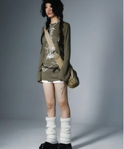 Cloth Inspo Aesthetic, Dress On Pants - Grunge Rope Belted Top