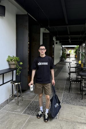 Coffee Color Denim Beach Shorts for Men - Loose Casual Five-Point Summer Style, Versatile 90s-Inspired Fashion