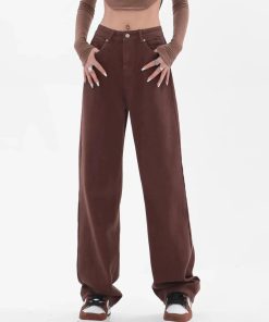 Cold Outfits, Coquette Winter Coats - Star Pockets Wide Leg Jeans