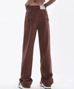 Cold Outfits, Coquette Winter Coats - Star Pockets Wide Leg Jeans