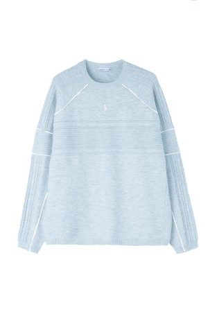 Color-Block Loose Warm Knitted Sweatshirt for Men - Autumn Winter Fashion Sweater, Cozy Casual Style