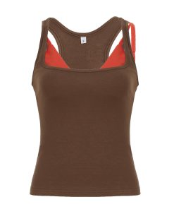 Color Block Low-Cut Cami Set - American Vintage Style Summer Sexy Waist-Cinching Two-Piece Top for Women