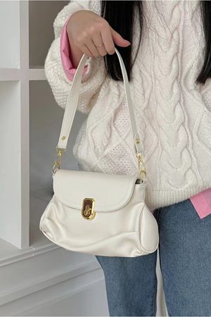 Color Block Pleated Underarm Bag for Women - High-End Fashion Crossbody Shoulder Bag - 2025 Trendy Niche Style