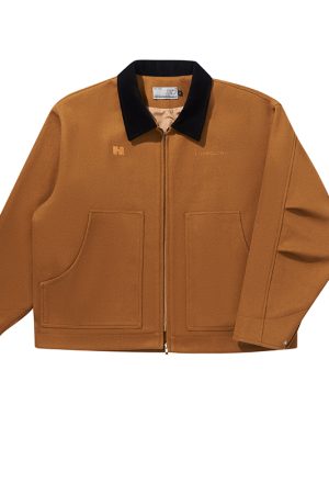 Color-Blocked Wool Modified Detroit Jacket in Melton | Cleanfit Style for a Trendy Look