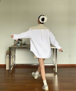 Color-Blocking Casual Sun Protection Shirt for Men and Women, Summer Lightweight Long Sleeve Top, Versatile Lazy Style