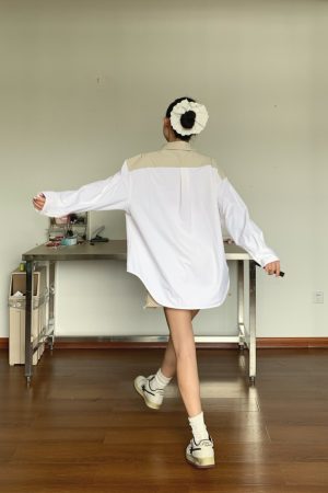 Color-Blocking Casual Sun Protection Shirt for Men and Women, Summer Lightweight Long Sleeve Top, Versatile Lazy Style