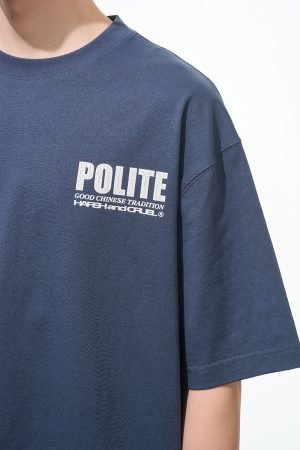 Color-Blocking Short-Sleeve T-Shirt with Cracked Texture and Slogan - Street Style American Basic