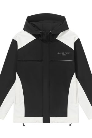 Color-Blocking Spliced Functional Teflon Jacket - American Style, Three-Proof Fabric, Trendy Streetwear Outerwear