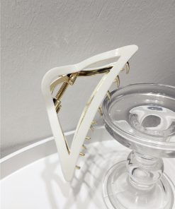 Colorful Acrylic Resin Large Cross Hair Clip - Sweet Temperament Ponytail Clip for Spring and Summer Style