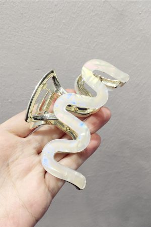 Colorful Acrylic Resin Large Cross Hair Clip - Sweet Temperament Ponytail Clip for Spring and Summer Style
