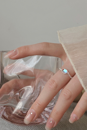 Colorful Bead Chain Pull Ring - 925 Silver Minimalist Women's Index Finger Ring - 2025 Niche Design Accessory