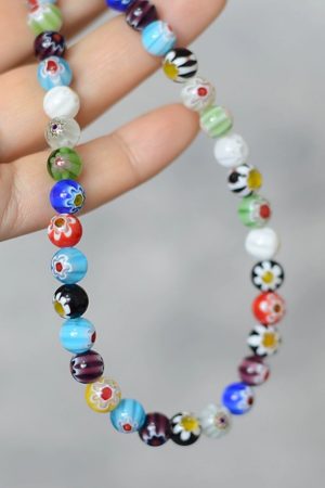 Colorful Beaded Mobile Phone Lanyard - High-End Wrist Strap Pendant for Stylish Accessories
