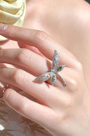 Colorful Butterfly Ring for Women - Two-Color Minimalist Open Finger Ring, 2025 Exquisite Versatile High-End Fashion Accessory