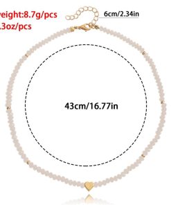 Colorful Crystal Heart Necklace for Women, Minimalist Hip-Hop Jewelry, European-American Style, Baddie Fashion Accessory