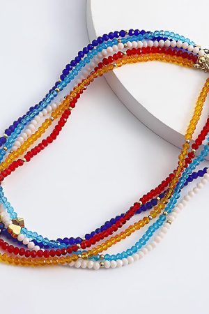 Colorful Crystal Heart Necklace for Women, Minimalist Hip-Hop Jewelry, European-American Style, Baddie Fashion Accessory