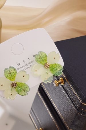 Colorful Floral Stud Earrings for Women - 925 Silver Pin, Korean Style Dongdaemun Design, Perfect for Summer Fashion
