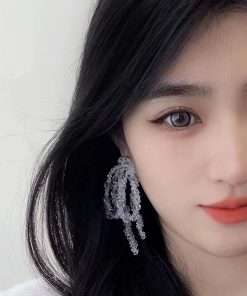 Colorful Handmade Beaded Bowknot Earrings for Women - Trendy Long Vacation Jewelry, 2025 Fashion Statement