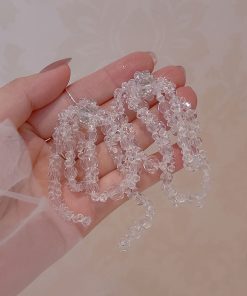 Colorful Handmade Beaded Bowknot Earrings for Women - Trendy Long Vacation Jewelry, 2025 Fashion Statement