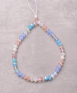 Colorful Handmade Ultra-Shiny Crystal Bead Phone Chain Wrist Strap Keychain Bag Pendant - High-End Fashion Accessory