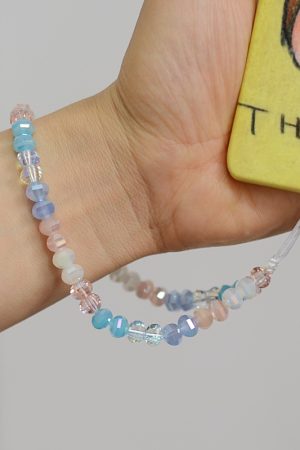Colorful Handmade Ultra-Shiny Crystal Bead Phone Chain Wrist Strap Keychain Bag Pendant - High-End Fashion Accessory