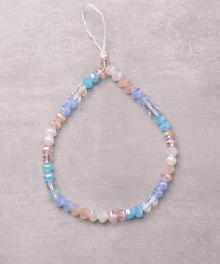 Colorful Handmade Ultra-Shiny Crystal Bead Phone Chain Wrist Strap Keychain Bag Pendant - High-End Fashion Accessory