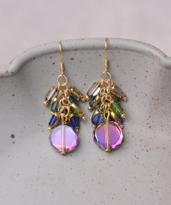 Colorful Retro Beaded Tassel Earrings - Trendy Unique Ear Studs for Women, Light Luxury High-End Style