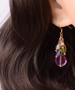 Colorful Retro Beaded Tassel Earrings - Trendy Unique Ear Studs for Women, Light Luxury High-End Style