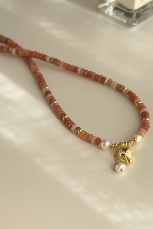 Colorful Retro Chinese Style Natural Stone Necklace for Women - 2025 Ethnic Bead Stacking Clavicle Chain