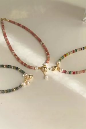 Colorful Retro Chinese Style Natural Stone Necklace for Women - 2025 Ethnic Bead Stacking Clavicle Chain