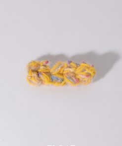 Colorful Retro Yarn Cable Hair Clip for Women - Sweet Mixed Line Duckbill Clip for Side Bangs - Plush Headwear for Spring Summer
