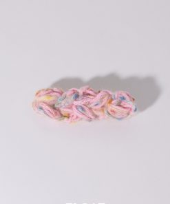 Colorful Retro Yarn Cable Hair Clip for Women - Sweet Mixed Line Duckbill Clip for Side Bangs - Plush Headwear for Spring Summer