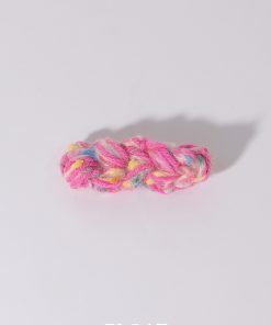 Colorful Retro Yarn Cable Hair Clip for Women - Sweet Mixed Line Duckbill Clip for Side Bangs - Plush Headwear for Spring Summer