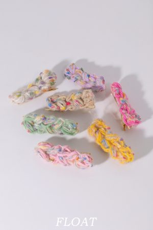 Colorful Retro Yarn Cable Hair Clip for Women - Sweet Mixed Line Duckbill Clip for Side Bangs - Plush Headwear for Spring Summer