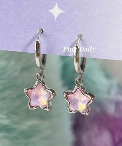 Colorful Star Ear Hoops - Trendy Five-Pointed Star Earrings, Niche Design Ear Clips for Women, 2025 High-End Fashion Jewelry