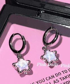 Colorful Star Ear Hoops - Trendy Five-Pointed Star Earrings, Niche Design Ear Clips for Women, 2025 High-End Fashion Jewelry