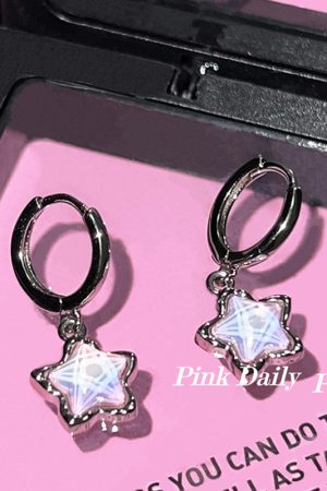 Colorful Star Ear Hoops - Trendy Five-Pointed Star Earrings, Niche Design Ear Clips for Women, 2025 High-End Fashion Jewelry