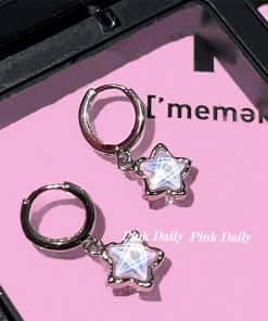 Colorful Star Ear Hoops - Trendy Five-Pointed Star Earrings, Niche Design Ear Clips for Women, 2025 High-End Fashion Jewelry