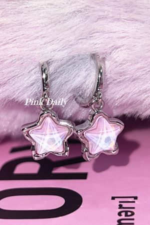 Colorful Star Ear Hoops - Trendy Five-Pointed Star Earrings, Niche Design Ear Clips for Women, 2025 High-End Fashion Jewelry