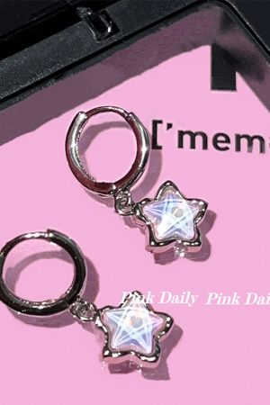 Colorful Star Ear Hoops - Trendy Five-Pointed Star Earrings, Niche Design Ear Clips for Women, 2025 High-End Fashion Jewelry