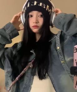 Colorful Striped Woolen Bucket Hat - Retro Korean Style Knitted Hat for Autumn Winter, Warm Slouchy Design with Ear Protection