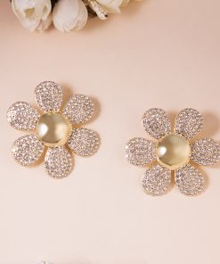 Colorful Sunflower Earrings for Women - Long Exaggerated Floral Design with Full Diamond Accents, 2025 Trendy Statement Jewelry