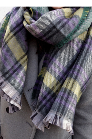 Colorful Tassel Scarf - Beautifully Patterned Korean Style Accessory for Chic Looks
