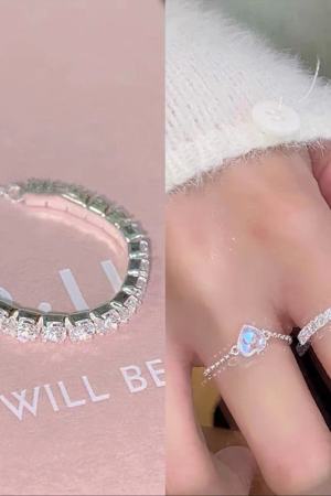 Colorful Zirconia Adjustable Stacking Ring for Women, Minimalist Niche Design, Trendy Dopamine Style Jewelry, New Model